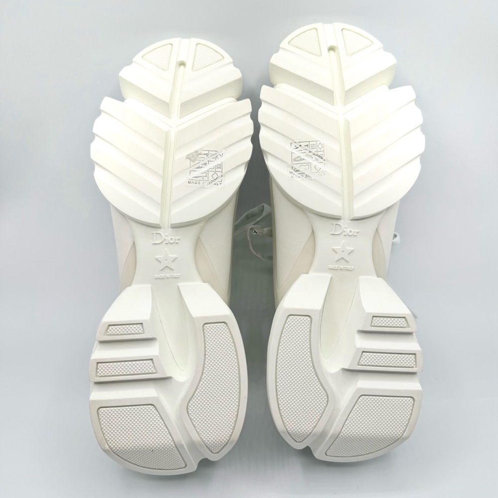 NEW Christian Dior White D-Connect Lace Up Sneakers Trainers Shoes - Picture 6 of 11